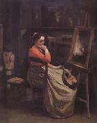 Jean Baptiste Camille  Corot L'atelier (mk11) Germany oil painting artist
